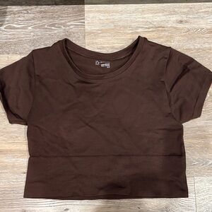 Aerie Chocolate Brown Crop Top